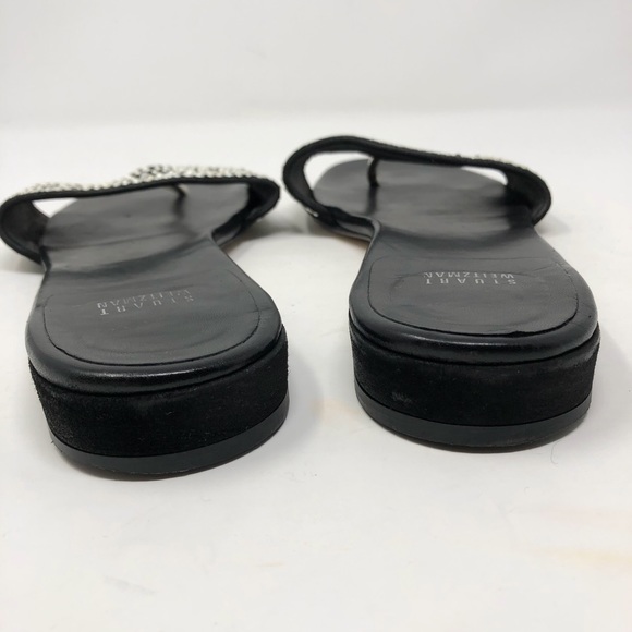 Stuart Weitzman Pearlescent Slide Leather Sandal - Picture 2 of 8